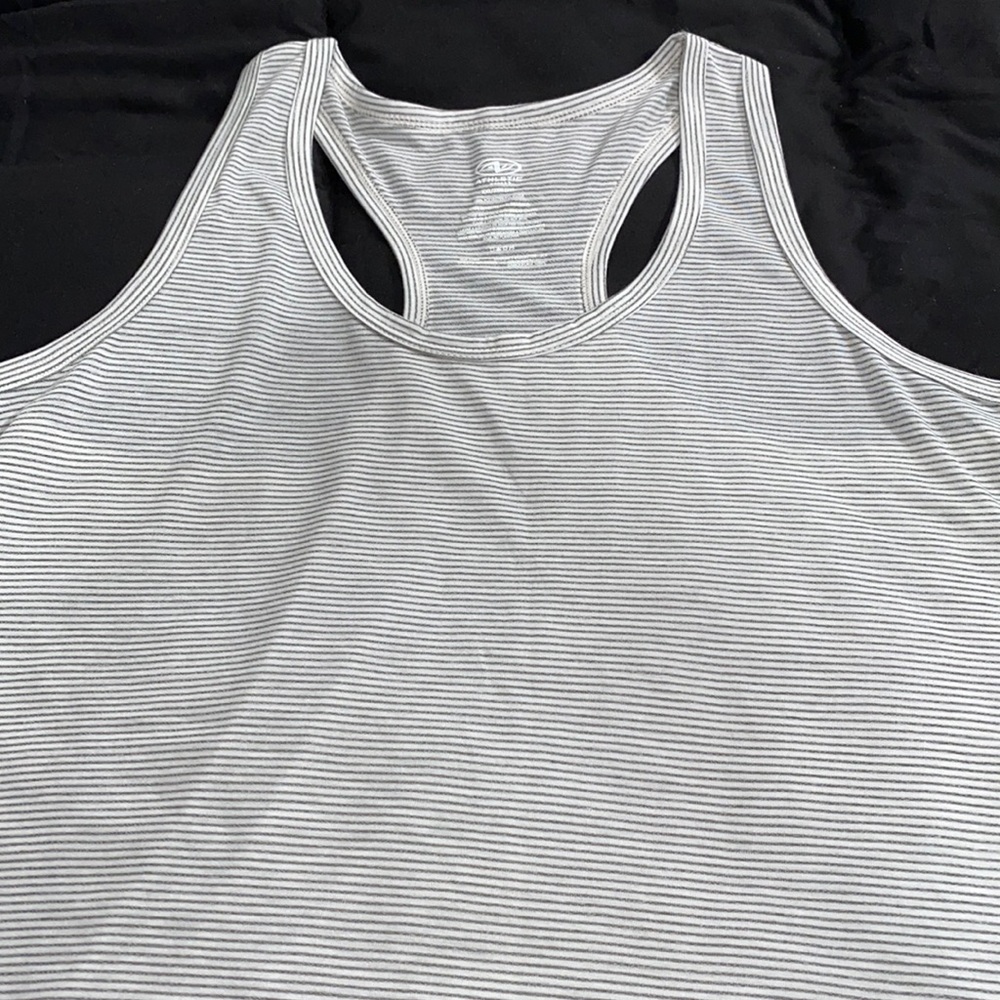 Grey and White Stripe Tee